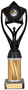 11Inch BLACK/GOLD TUBE TROPHY S134B