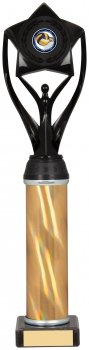 14Inch BLACK/GOLD TUBE TROPHY S134B