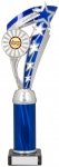 12.25" SILVER/BLUE TUBE TROPHY S136B