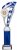 12.25" SILVER/BLUE TUBE TROPHY S136B