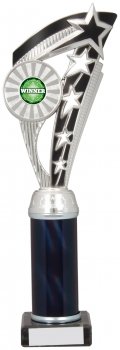 12.25Inch SILVER/BLACK TROPHY S136B
