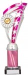 11.25" SILVER/PINK TROPHY S136B