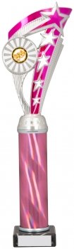 14.25Inch SILVER/PINK TROPHY S136B