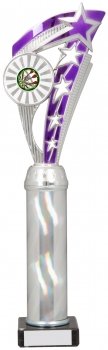 14.25Inch SILVER/PURPLE TROPHY S136B