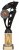 11.25" BLACK/GOLD SAIL TROPHY S134B