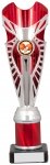 10" SILVER/RED TUBE TROPHY S136B