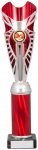 12" SILVER/RED TUBE TROPHY S136B