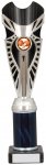 11" SILVER/BLACK TUBE TROPHY S136B