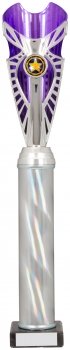 16Inch SILVER/PURPLE TUBE TROPHY S136B