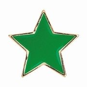 GREEN STAR ENAMEL BADGE