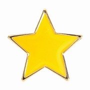 YELLOW STAR ENAMEL BADGE