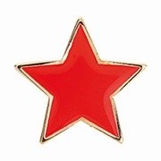 RED STAR ENAMEL BADGE
