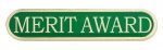 GREEN MERIT ENAMEL BAR BADGE