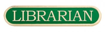 GREEN LIBRARIAN ENAMEL BAR