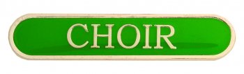 GREEN CHOIR ENAMEL BAR BADGE