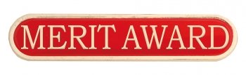 RED MERIT ENAMEL BAR BADGE