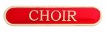 RED CHOIR ENAMEL BAR BADGE