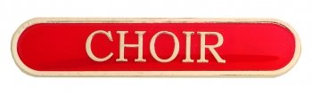 RED CHOIR ENAMEL BAR BADGE