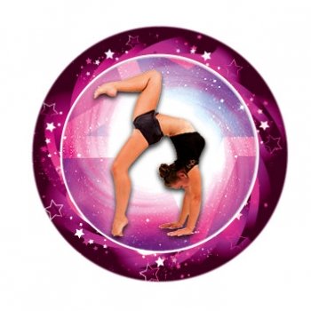GYMNAST FEMALE 1InchVINYL CENTRE