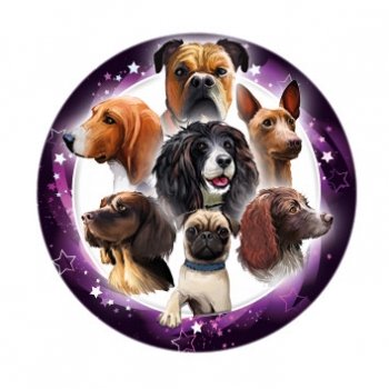 MULTI DOGS 1InchVINYL CENTRE