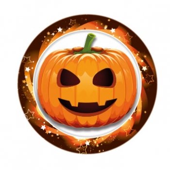 PUMPKIN EMOJI 1InchVINYL CENTRE