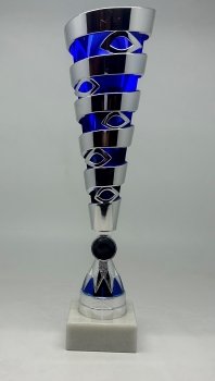 14inch SILVER/BLUE TROPHY