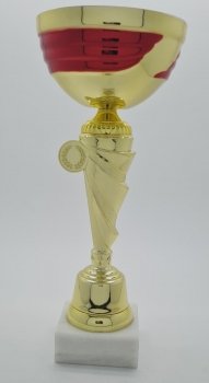 11inch RED AND GOLD CUP TROPHY