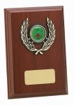 6" MAHOGANY FINISH PLAQUE