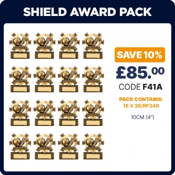 4Inch FOOTBALL SHIELD AWARD PACK