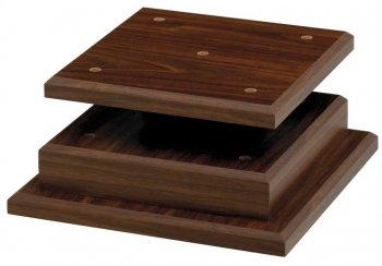 9inchx9inchDARK WALNUT 4 POSTER BASE