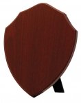 4" MAHOGANY SMALL SHIELD