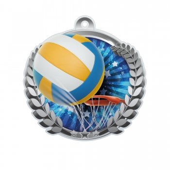 50MM ACRYLIC NETBALL MEDAL T/77