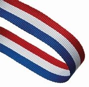 RED WHITE AND BLUE 22MM WIDE