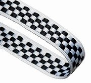 CHEQUERED 22MM WIDE RIBBON