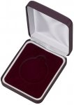 50MM MAROON PADDED MEDAL BOX