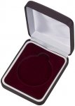 60MM MAROON PADDED MEDAL BOX