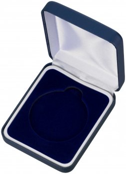 70MM BLUE PADDED MEDAL BOX T/137