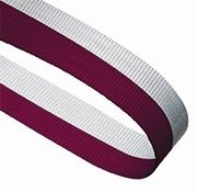 MAROON AND WHITE 22MM WIDE