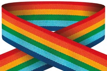 RAINBOW 22MM WIDE RIBBON