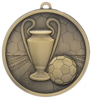 50MM BRONZE FOOTBALL MEDAL