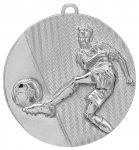 50MM SILVER FOOTBALL MEDAL