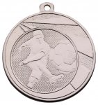 50MM SILVER FOOTBALL MEDAL