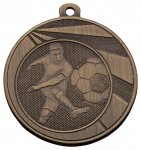 50MM ANTIQUE GOLD FOOTBALL MEDAL