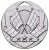 2"MINI SHIELD MEDAL FLAGS SILVER