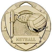 50MM NETBALL MINI SHIELD MEDAL