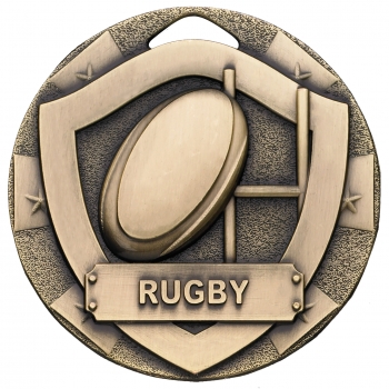 50MM RUGBY MINI SHIELD MEDAL