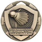 50MM BRONZE BADMINTON MINISHIELD MEDAL