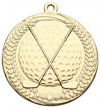 70MM GOLD GOLF MEDAL