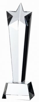 8.5Inch CRYSTAL STAR PILLAR AWARD T/179