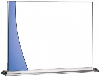 7.5inch BLUE CLEAR GLASS AWARD